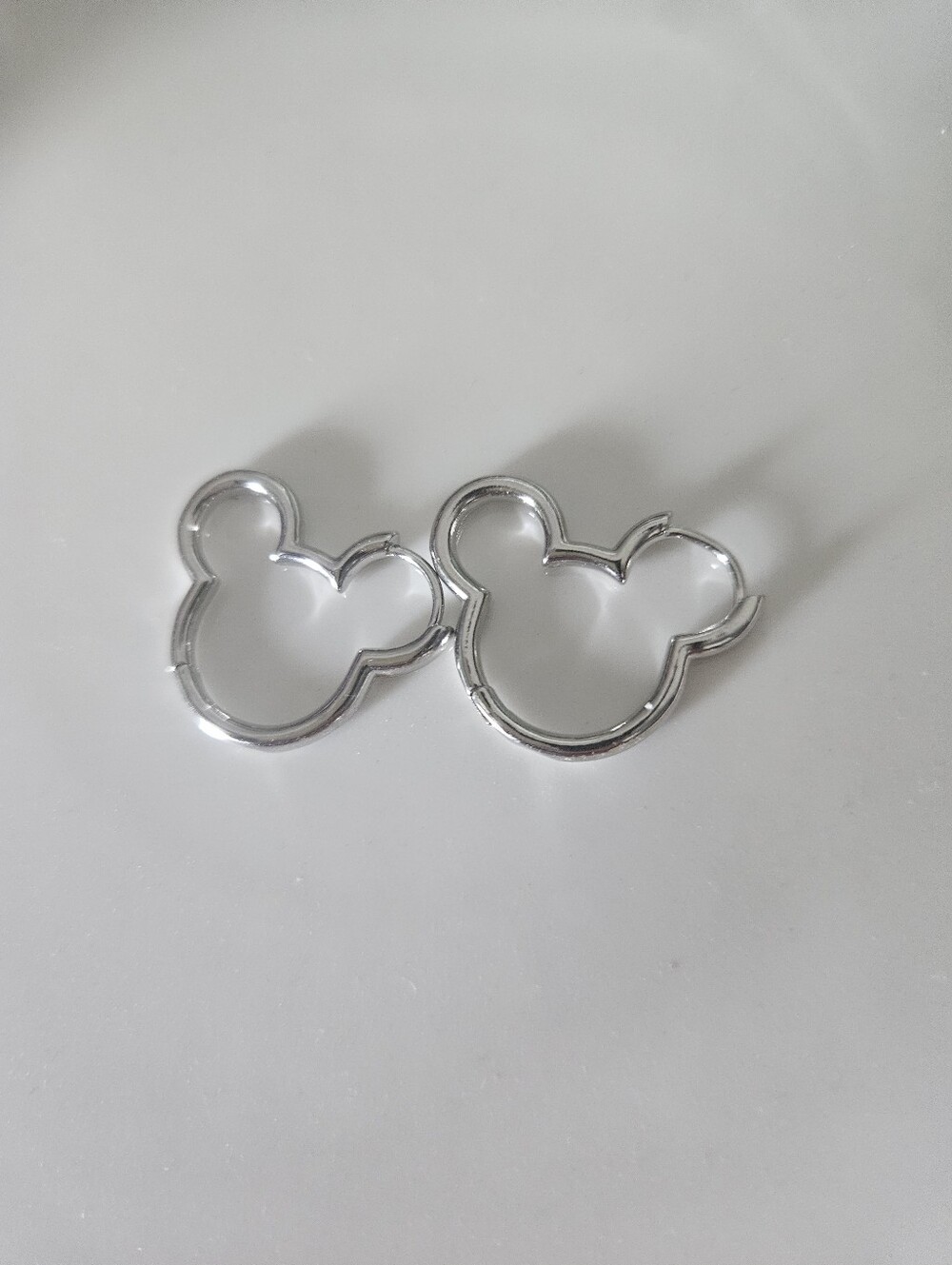 Silver Double Bear Outline Keyring Charm